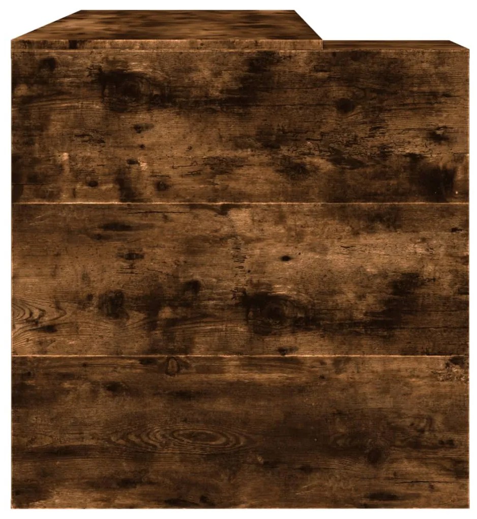 füstös tölgy színű szerelt fa irodai asztal 123,5x73,5x75 cm