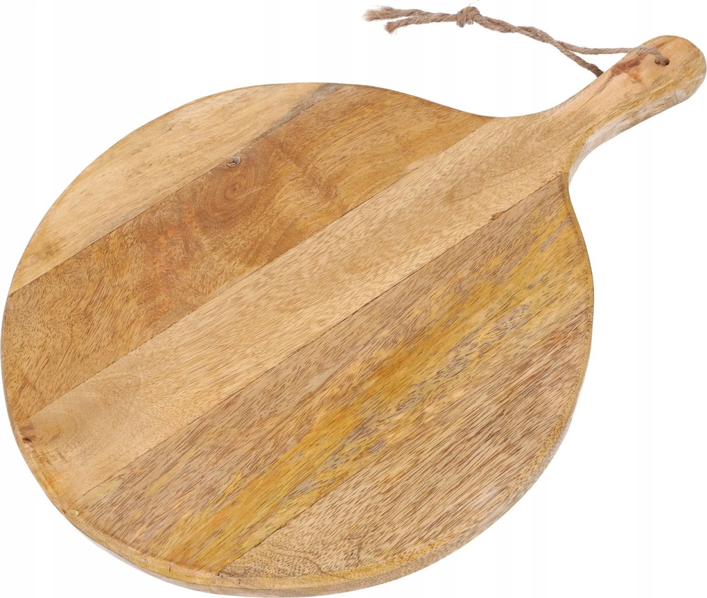 Vágódeszka kerek 40cm mangófából sajt snackek tálalásához