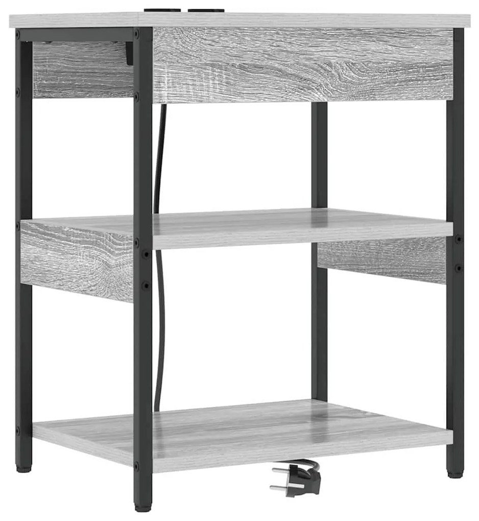 Éjjeli Szekrények 2 pcs Szürke sonoma 41 x 31 x 51 cm Faanyag