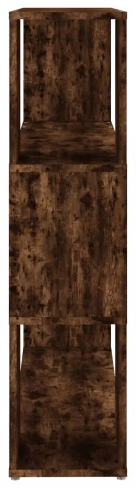füstös tölgy színű térelválasztó könyvszekrény 100x24x94 cm
