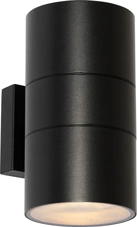 Modern kültéri fali lámpa fekete 2-lámpás AR111 IP44 - Duo