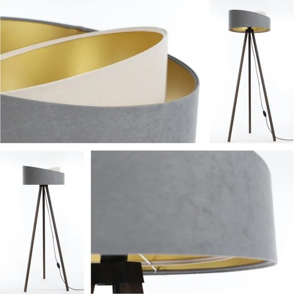 Állólámpa GALAXY 1xE27/60W/230V szürke/barna