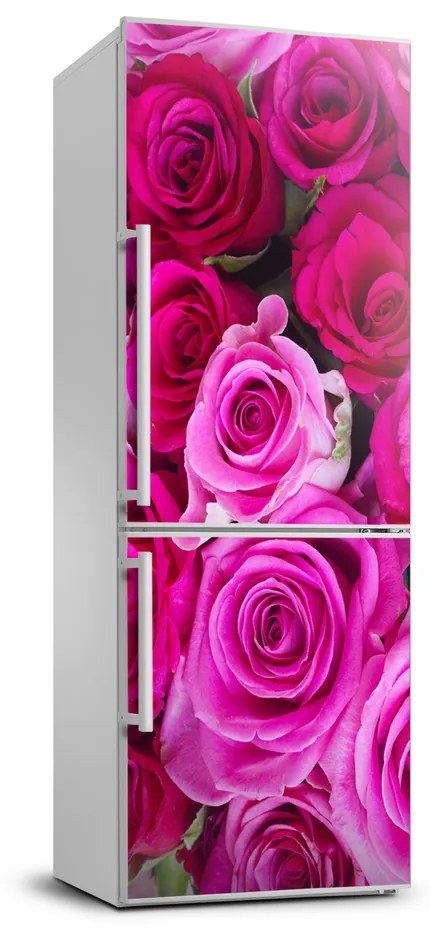 Hűtő matrica Rózsaszín rózsa FridgeStick-70x190-f-119338760