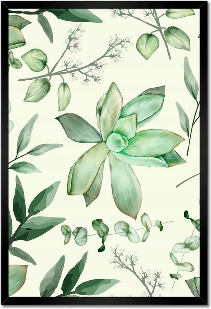 Poszterek keretben 40x60 Succulent Gardens virág