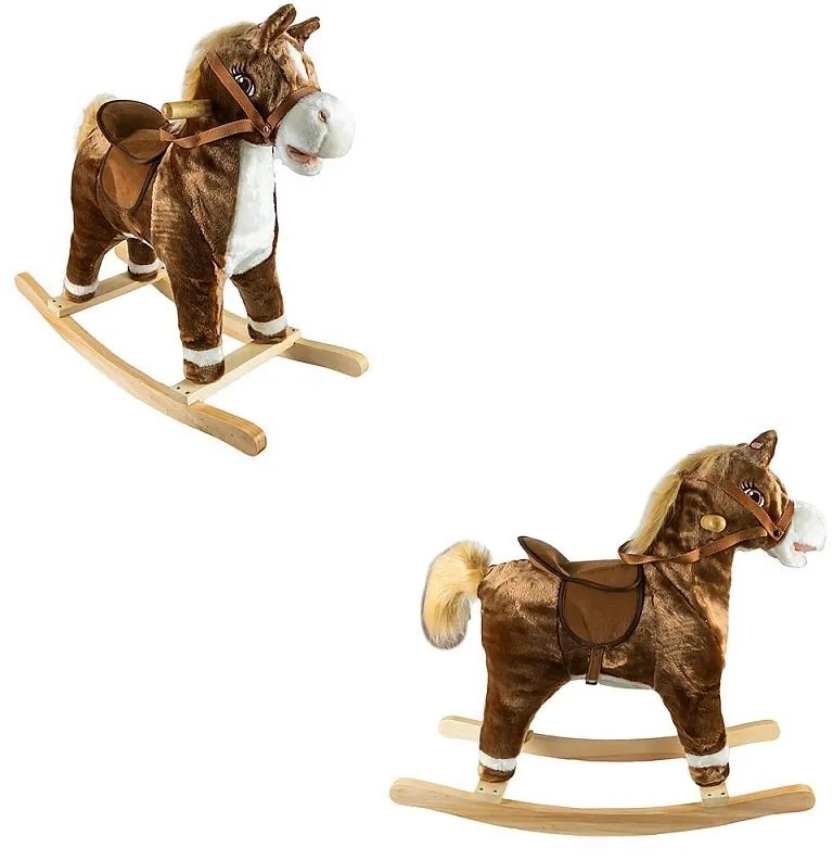 Hintaszék, lóvacska modell, hanghatások, fa szerkezet