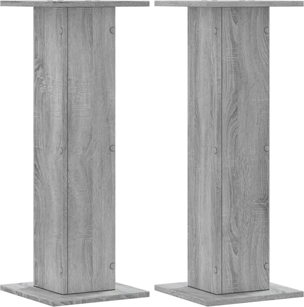 vidaXL 2 db szürke sonoma szerelt fa növénytartó állvány 30x30x80 cm