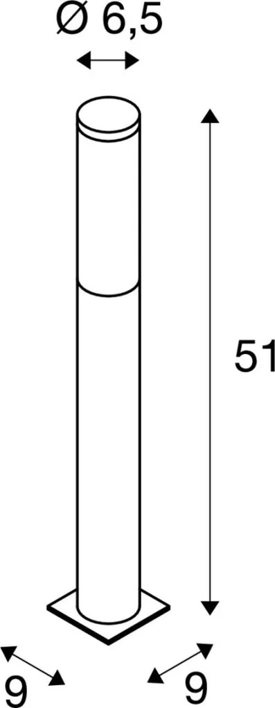 SLV 229162 BIG NAILS Modern Kültéri Állólámpa Rozsdamentes Acél E27 IP44