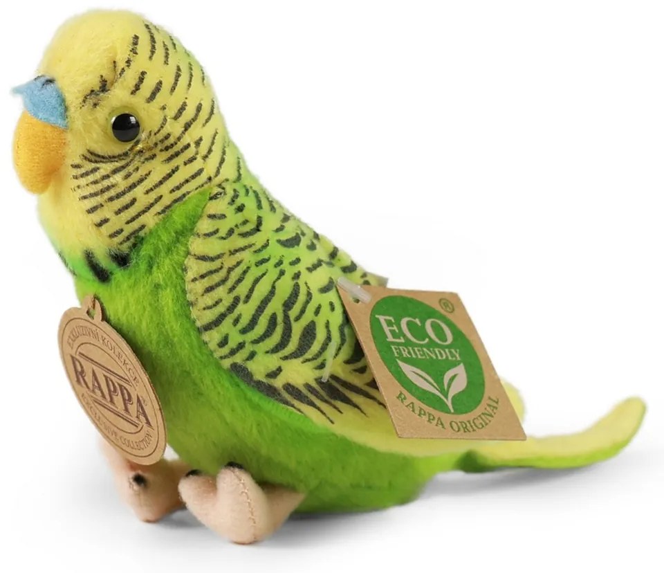 Rappa Plüss madárkakukk zöld, 11 cm, hanggal