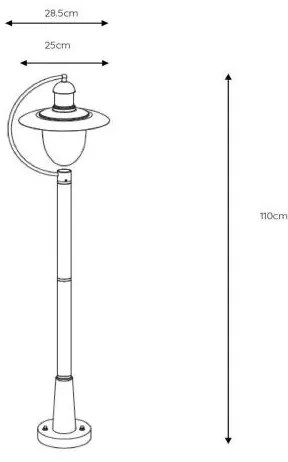 Lucide 11873/01/97 - Kültéri lámpa ARUBA 1xE27/60W/230V