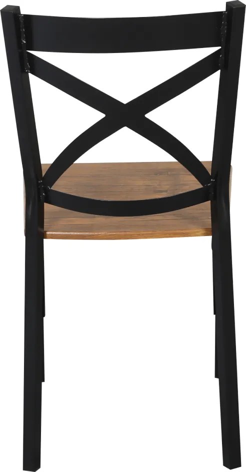 Étkezőgarnitúra 1+4, sötét tölgy/fekete, HAIM
