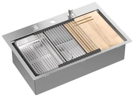 Quadron BURT Workstation rozsdamentes acél mosogató MF76050BS