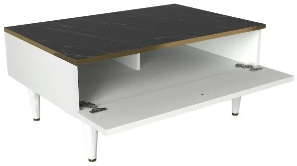 Kávésasztal RAVENNA 60x90 cm fehér