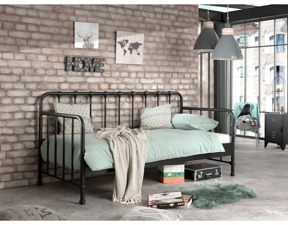 Szürke fém gyerekágy 90x200 cm BRONXX – Vipack
