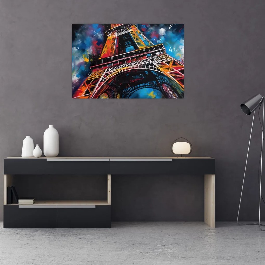 Kép - Az Eiffel-torony festménye II. (90x60 cm)