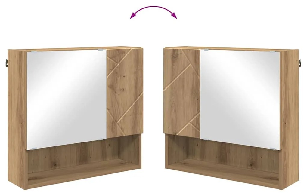 Fürdőszoba bútor szett 2 pcs kézműves tölgy 61 x 35 x 64 cm