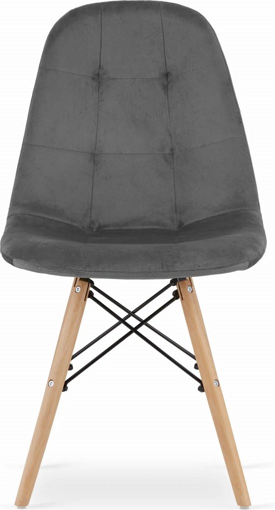 AKCIÓ Szürke bársonyos étkezőszék DUMO II. minőség