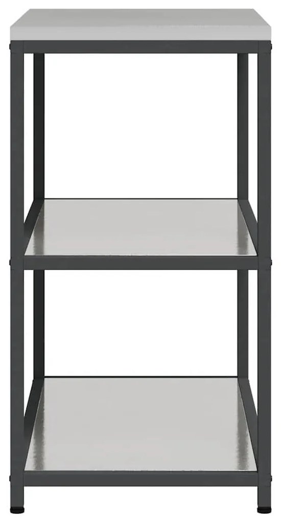 Konyhai tárolópolc polcokkal tárolóval Ezüst Rozsdamentes acél