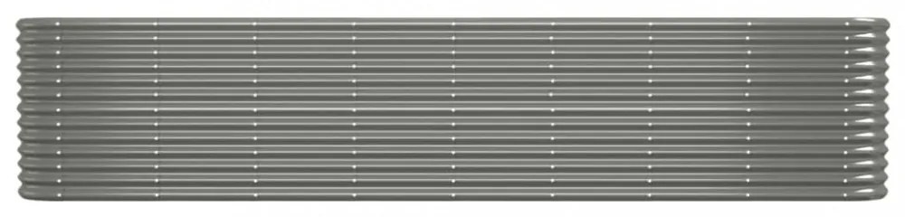szürke horganyzott acél kerti magaságyás 332x40x68 cm