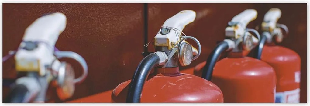 Poszterek 200x66 Piros tűzoltó készülékek