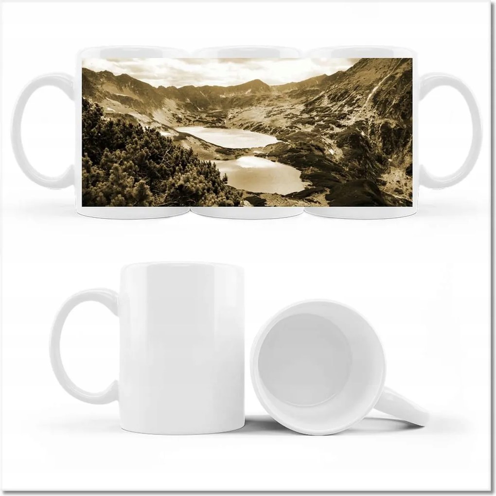 Nyomott mintás bögre Tátra Lengyel hegyek Kilátás