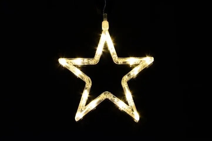 NEXOS Csillagos lánc 2,65 m 138 LED meleg fehér