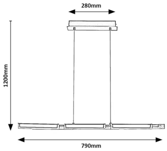 Rabalux 72045 - LED Csillár zsinóron REMIEL LED/30W/230V 3000K