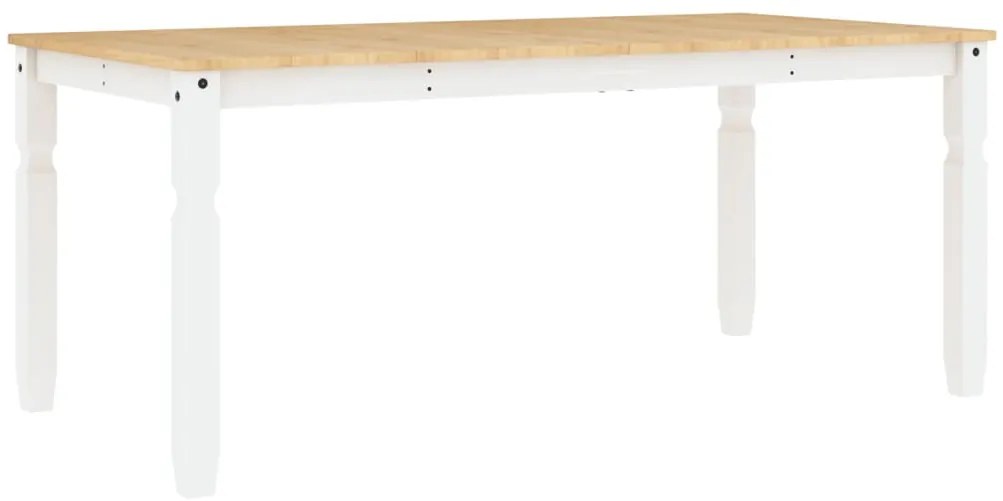 Corona fehér tömör fenyőfa ebédlőasztal 180 x 90 x 75 cm