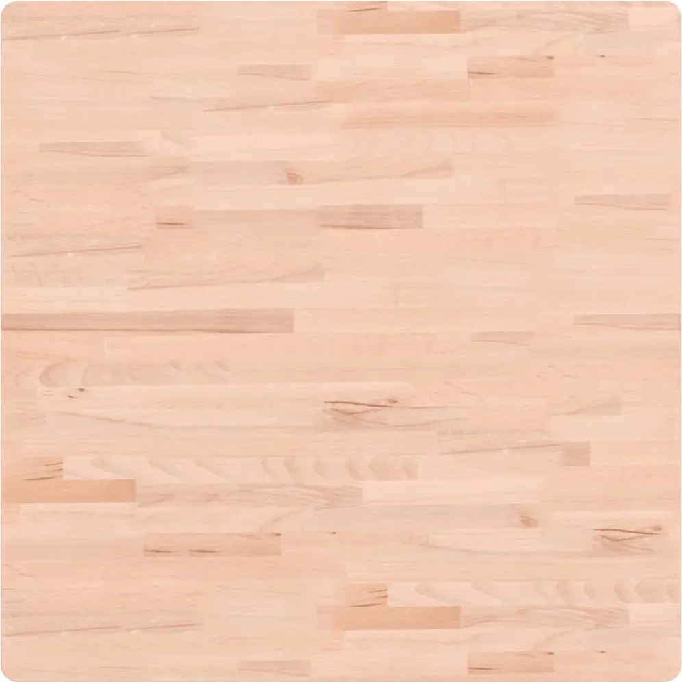 vidaXL tömör bükkfa négyzet alakú asztallap 80 x 80 x 2,5 cm