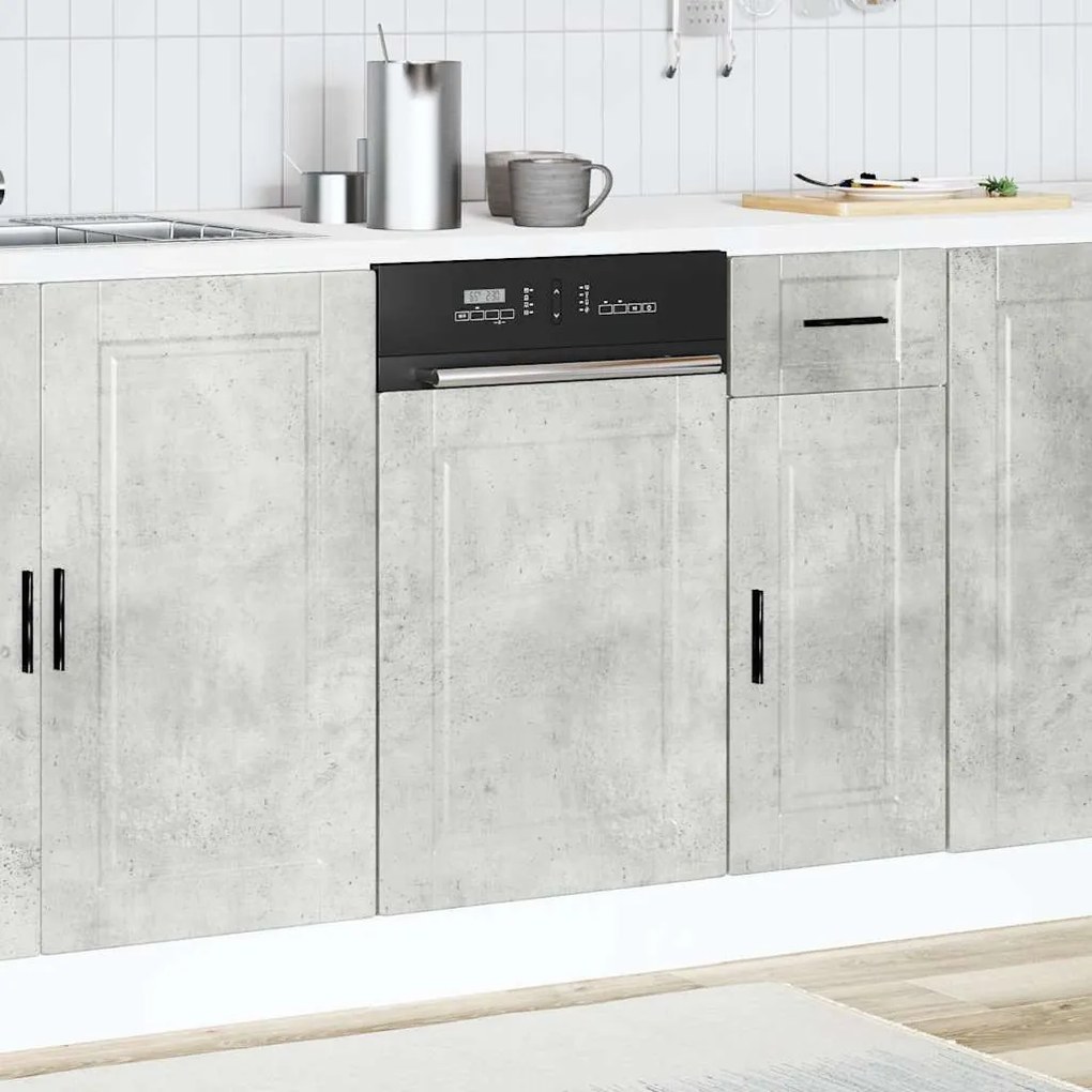 mosogatógép panel Porto&quot; Beton szürke 45x1,5x67 cm Mérnöki fa&quot;