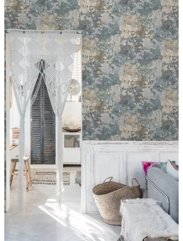 DUTCH WALLCOVERINGS szürke-zöld betonhatású tapéta