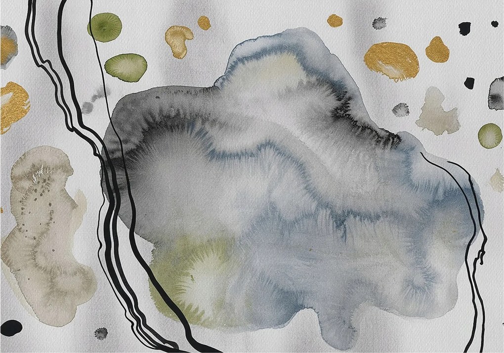 Dekoratív tapéta Flizelina Divatos minták Absztrakt akvarell 208x146 Ragasztó