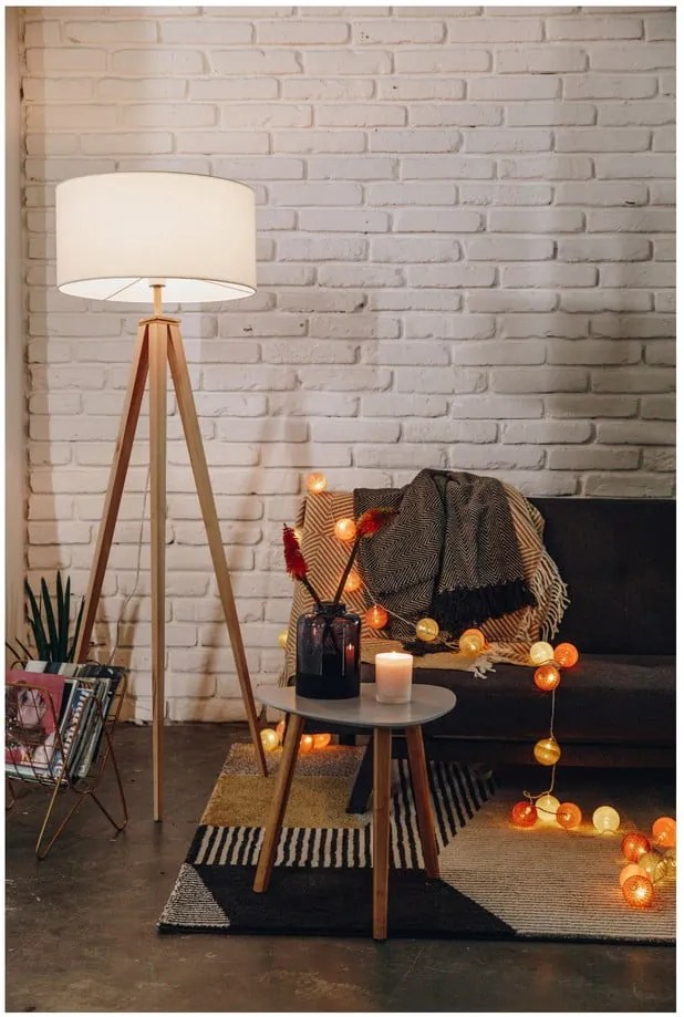 Fehér LED fényfüzér 30 gömbbel - Bonami Essentials