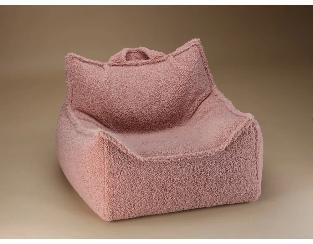 Rózsaszín buklé gyerek babzsákfotel Chair – Wigiwama