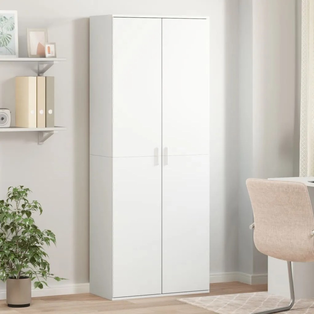 fehér szerelt fa magasszekrény 70 x 35 x 180