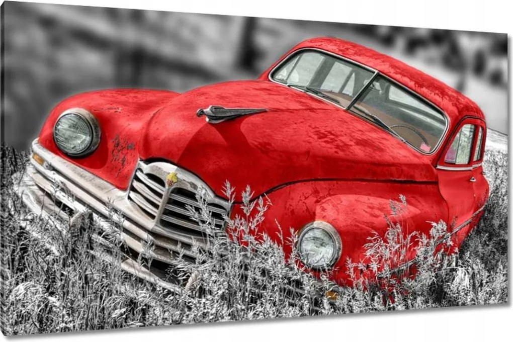 Vászonkép 120x70 Piros régi autó