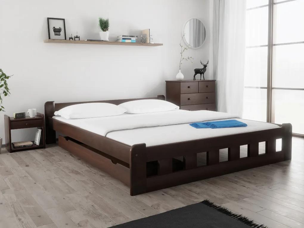 Naomi magasított ágy 180x200 cm, diófa Ágyrács: Ágyrács nélkül, Matrac: Coco Maxi 19 cm matrac