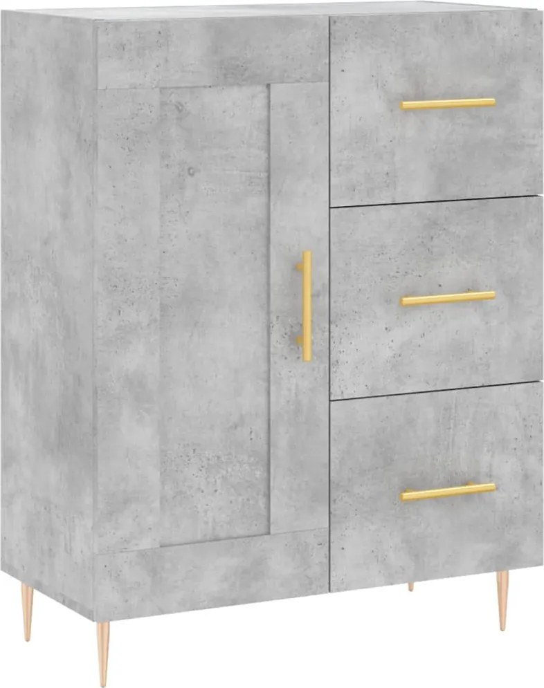 vidaXL betonszürke szerelt fa tálalószekrény 69,5 x 34 x 90 cm