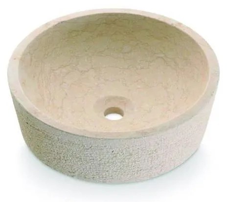 Bathco 00307 - DUAL pultba helyezhető mosdó, átmérő 40,5 cm, kő/bézs