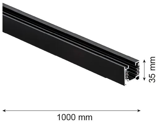 Argon 4370 - Sínrendszer 1 m fekete