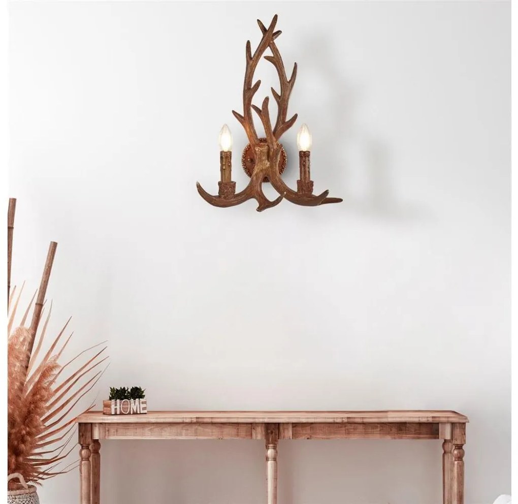 Searchlight 6412-2BR - Fali lámpa STAG 2xE14/40W/230V agancsok