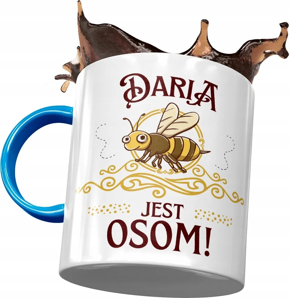 Kék Bögre Daria Barátnő Feleség Ajándék Nyomtatott Fotóval