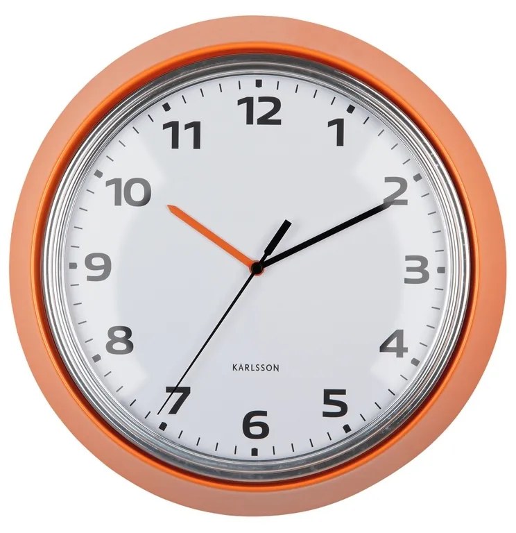 Karlsson 6006OR design falióra narancssárga,átmérő 34 cm