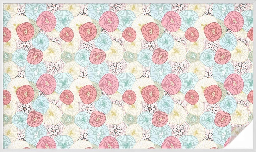 Öntapadós Ablakfólia Adatvédelem Pasztell virágok 200x116