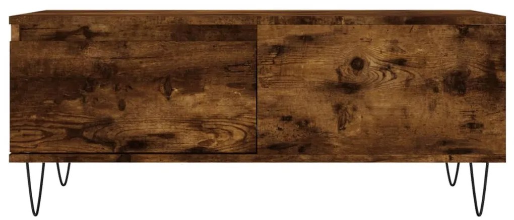 Füstös tölgy színű fatermék dohányzóasztal 90x50x36,5 cm