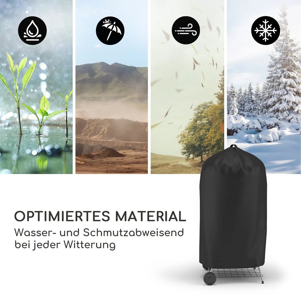 Blumfeldt Grillguard, védőfedél kerek grillekhez, Ø 70 cm-ig, UV-álló, fogantyú