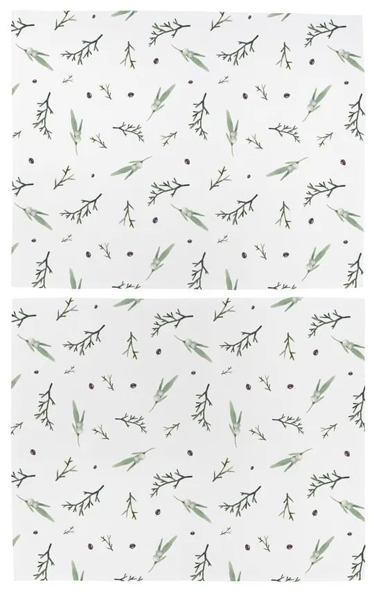 Textil tányéralátét szett karácsonyi mintával, 2 db-os 35x45 cm Delicate Green – Butter Kings