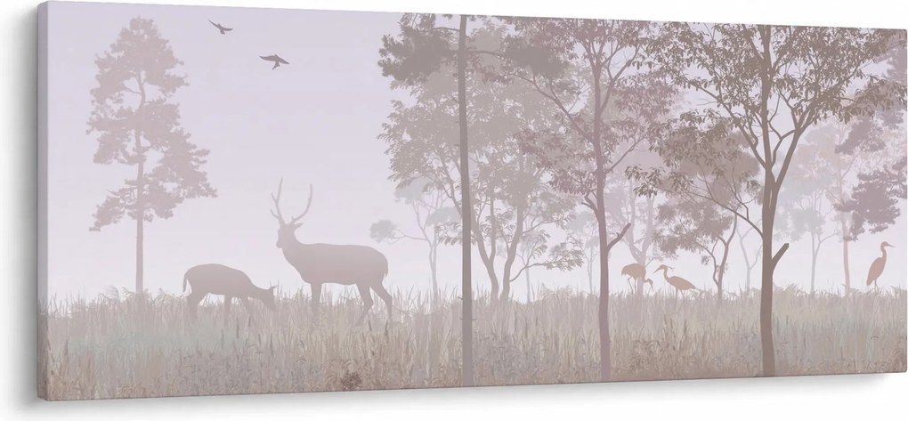 Kép - Monokróm erdő (120x50 cm)