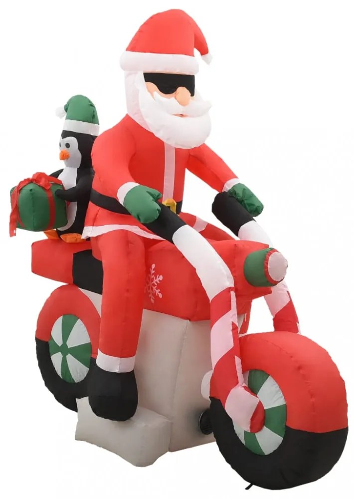 felfújható karácsonyi Mikulás motorbiciklin LED-del IP44 160 cm