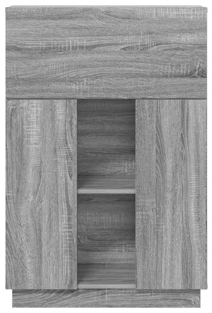 vidaXL Asztal polcokkal Szürke Sonoma 71.5 x 31.5 x 106.5 cm Faanyag