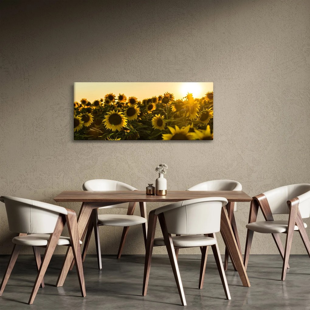 A napraforgó mező képe (120x50 cm)